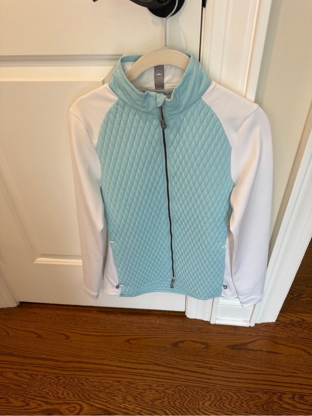 Peter Millar Quilted Full-Zip Jacket Vest in & White Size